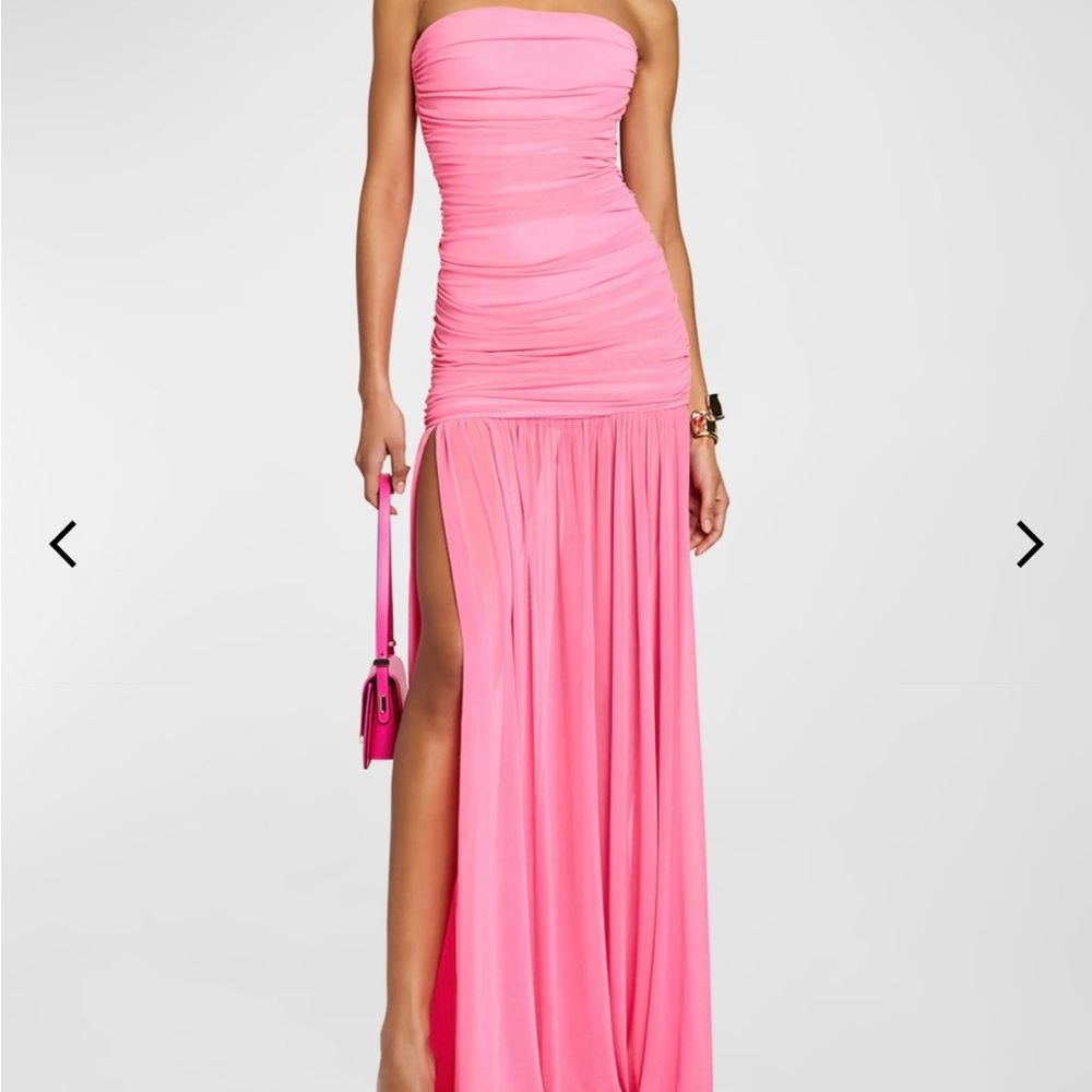 AVAILABLE! Retrofete Adele Elegant Pink Strapless Dress Gown size M *hemmed